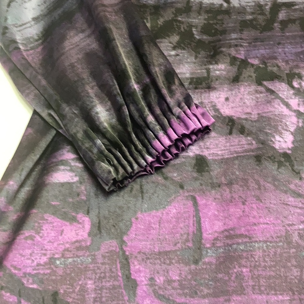 Simply Vera by Vera Wang Purple & Black Blouse - Picture 9 of 14